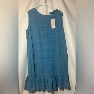 Emery Rose Blue Textured short dress